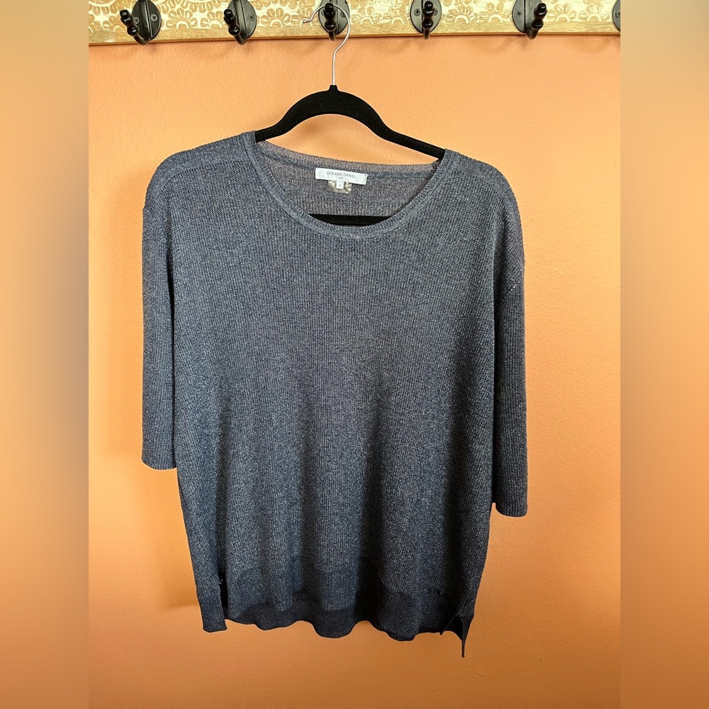 Gerard Darrel Blue Subtle Metallic Top